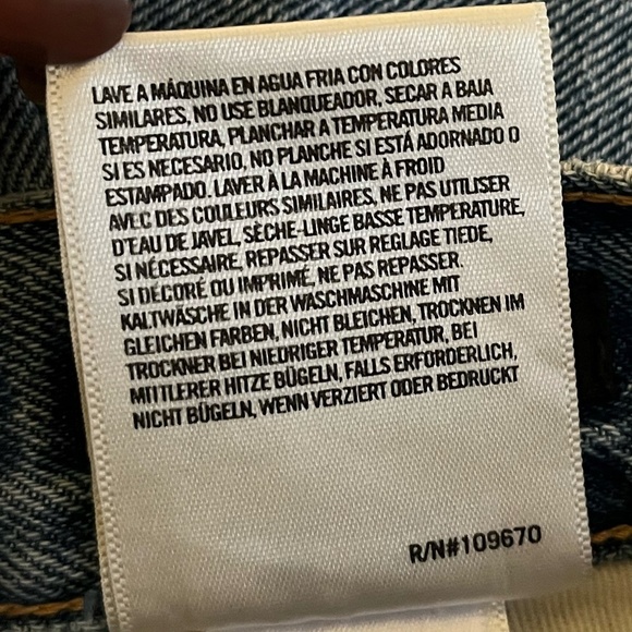 AGOLDE | Classic Jamie High-Rise Tapered Distressed Wash Denim Jeans | Size 25 - Picture 14 of 16